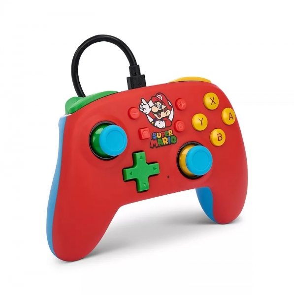 Manette filaire PowerA Nano pour Nintendo Switch - Mario Medley