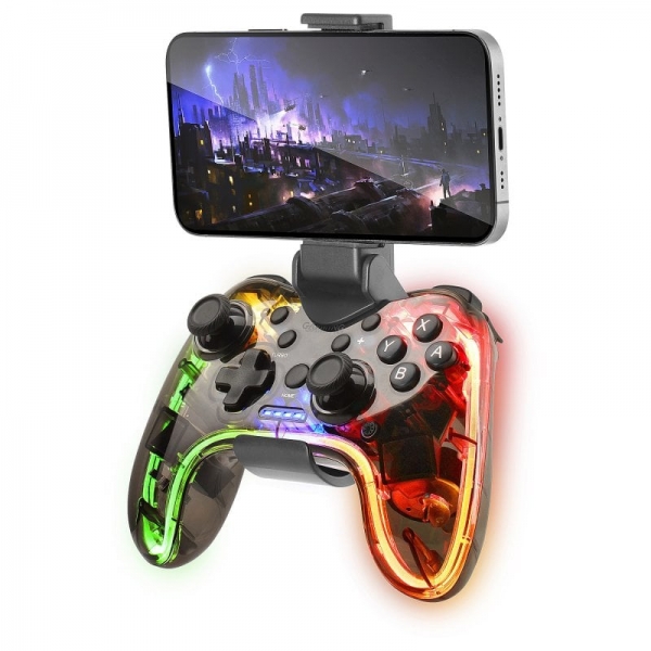 Manette sans fil Mars Gaming MGP-BT - Bluetooth 5.0 + USB - Adaptateur pour smartphone - Modes X-input/Direct-input - 20 boutons - Gyroscope 6 axes - Double vibration - Différentes couleurs