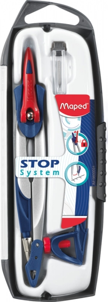 Maped Stop System Compas avec système de verrouillage – Comprend un adaptateur et des câbles de rechange