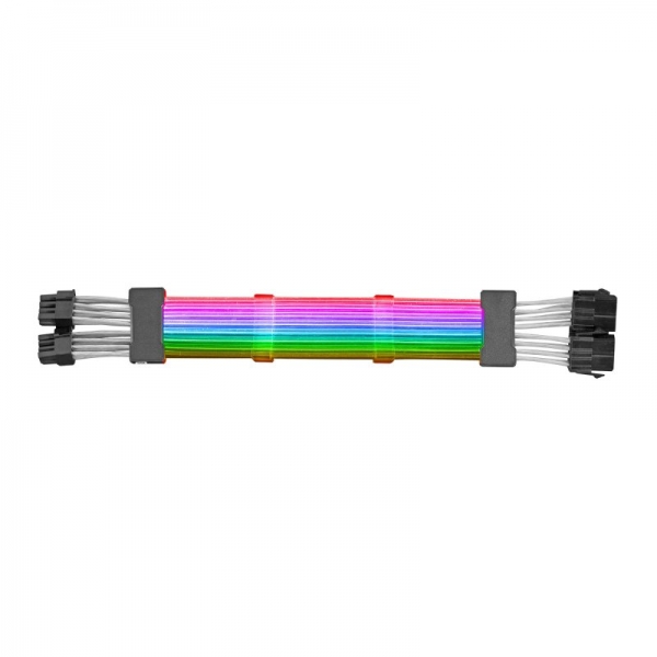 Mars Gaming MCA-16 ARGB Câble d'extension - 16 LED personnalisables - Fibre optique ultra dense - Compatible avec Asus Aura Sync et plus - Cuivre pur AWG18 - Couleur blanche