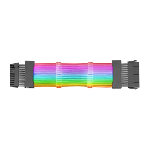 Mars Gaming MCA MCA-24 ARGB Rallonge de câble - 16 LED personnalisables - Fibre Optique Ultra Dense - Compatible avec Asus Aura Sync et Plus - Cuivre Pur AWG18 - Différentes Couleurs