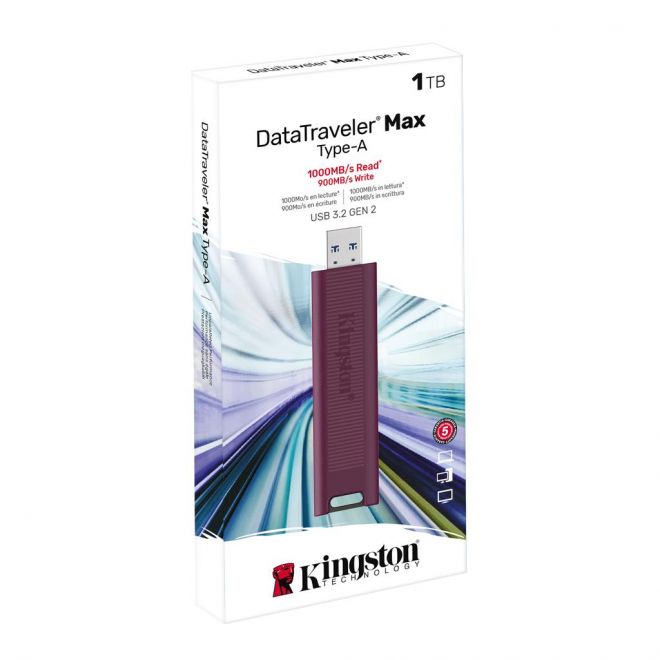 Mémoire Kingston DataTraveler Max 1 To USB-A 3.2 Gen 2 - Bordeaux (clé USB)