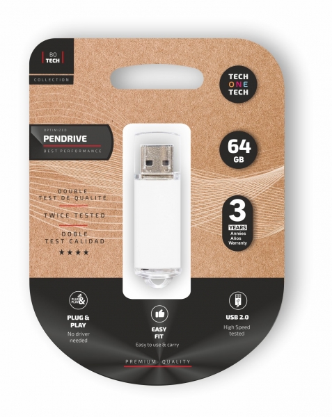 Mémoire USB 2.0 TechOneTech Basic 64 Go (clé USB)