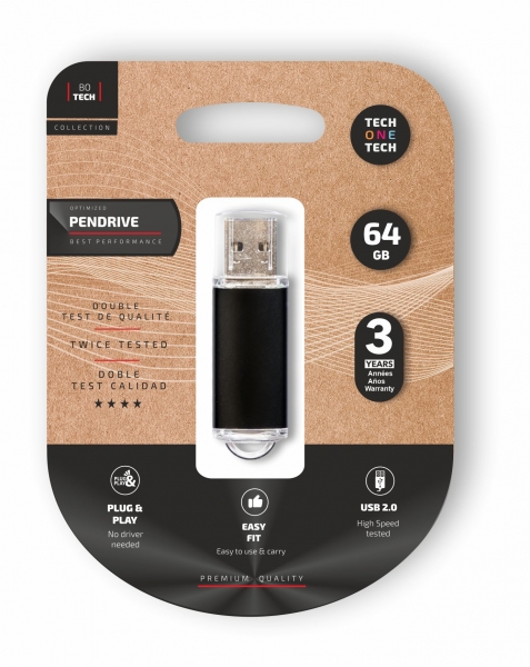 Mémoire USB 2.0 TechOneTech Basic 64 Go (clé USB)