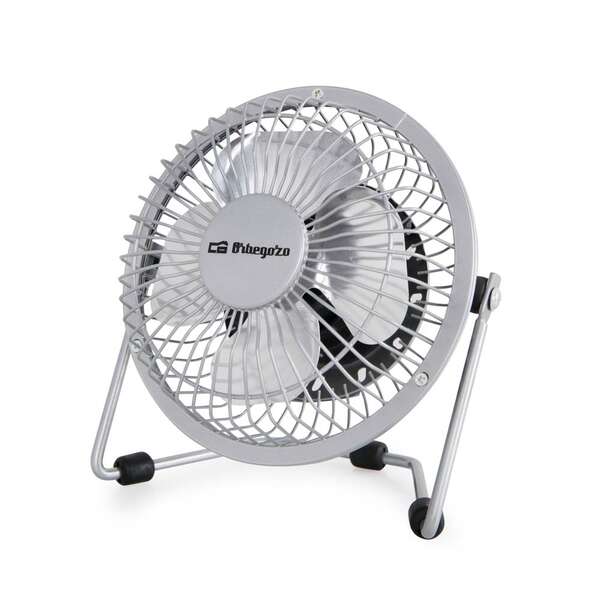 Mini Ventilateur de Bureau Orbegozo PW 1021 - Puissant et Silencieux - Connexion USB 2 en 1 - Pales Métalliques 10 cm