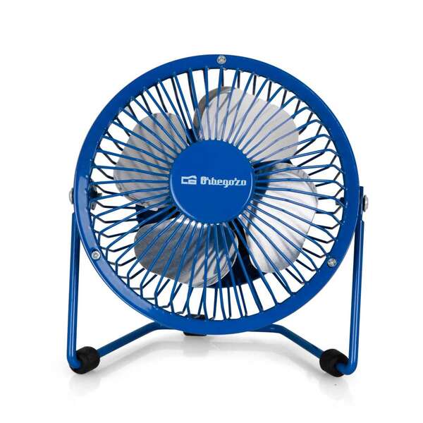 Mini Ventilateur de Bureau Orbegozo PW 1021 - Puissant et Silencieux - Connexion USB 2 en 1 - Pales Métalliques 10 cm