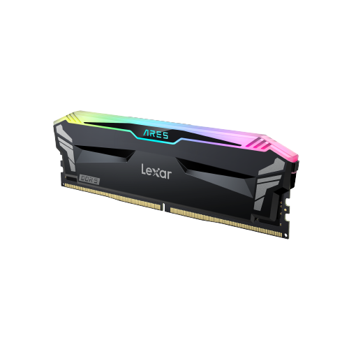 Module mémoire RAM Lexar Ares DDR5 RGB - 16 Go - 6800 Mhz - CL34 - 1,4 V - UDIMM - Dissipateur thermique - Compatible avec les systèmes DDR5