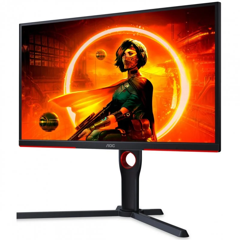 Moniteur AOC 24,5" LED VA FullHD 240 Hz FreeSync Premium - Réponse 1 ms - Hauteur réglable, rotation et inclinaison - Angle de vision 178° - HDMI, DisplayPort, Audio - Support VESA 100x100