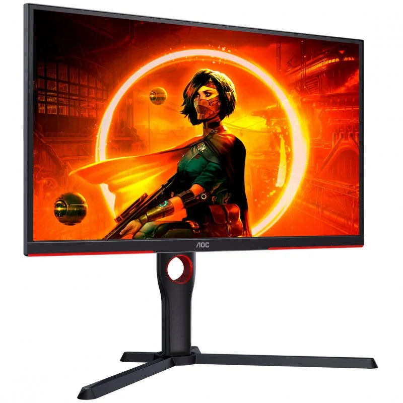 Moniteur AOC 24,5" LED VA FullHD 240 Hz FreeSync Premium - Réponse 1 ms - Hauteur réglable, rotation et inclinaison - Angle de vision 178° - HDMI, DisplayPort, Audio - Support VESA 100x100