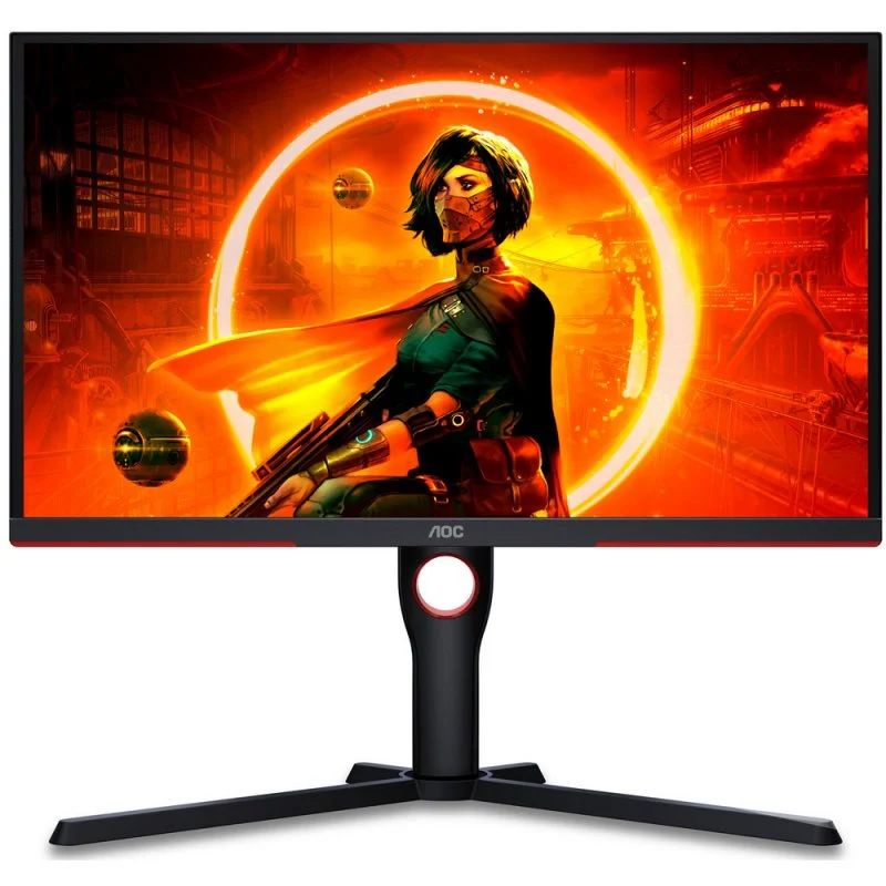 Moniteur AOC 24,5" LED VA FullHD 240 Hz FreeSync Premium - Réponse 1 ms - Hauteur réglable, rotation et inclinaison - Angle de vision 178° - HDMI, DisplayPort, Audio - Support VESA 100x100