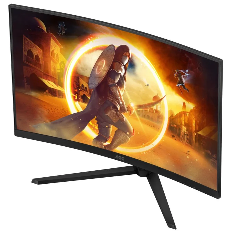 Moniteur AOC G4 31,5" incurvé 1500R LED Fast VA QHD 180 Hz HDR10 - Réponse 1 ms - Angle de vision 178° - HDMI, DisplayPort, Audio - Support VESA 100x100