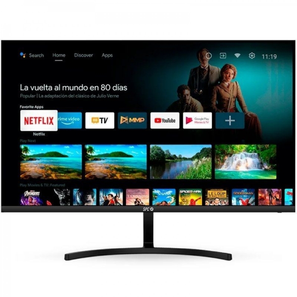 Moniteur intelligent SPC 23,8" VA FullHD 1080p WiFi, Bluetooth - Réponse 16 ms - Télécommande - Haut-parleurs intégrés - 16:9 - USB 2.0, HDMI 1.4 - VESA 100x100 mm