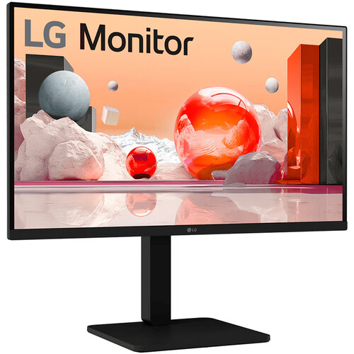 Moniteur LED LG 27" IPS FullHD 1080p 100 Hz - Réponse 5 ms - Hauteur réglable, rotatif et inclinable - Haut-parleurs 2 W - HDMI, USB, DisplayPort, VGA