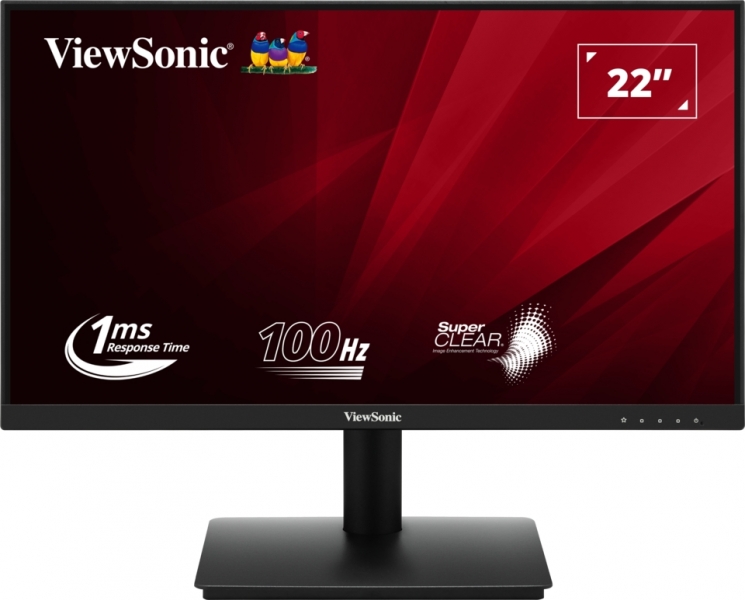 Moniteur Viewsonic 21,5" VA220-H LED FullHD - 100 Hz - Réponse 1 ms - Angle de vision 178º - 16:9 - Panneau MVA -VGA - HDMI - VESA 75x75 - Couleur Noir