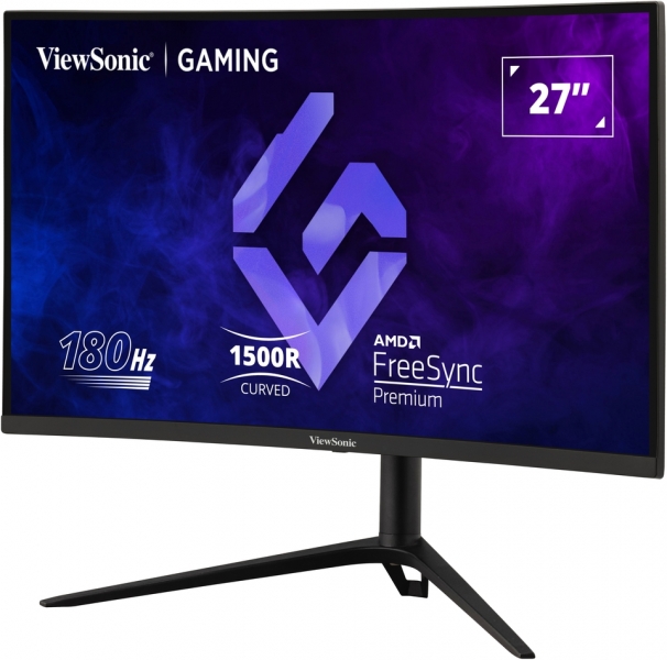 Moniteur Viewsonic 27" VX2718-PC-mhdj LED IPS FullHD - 165hz - Réponse 1ms - Moniteur courbe 1500R - 16:9 - Adaptive Sync - 2 HDMI - DisplayPort - Haut-parleurs - Hauteur réglable - Couleur Noir