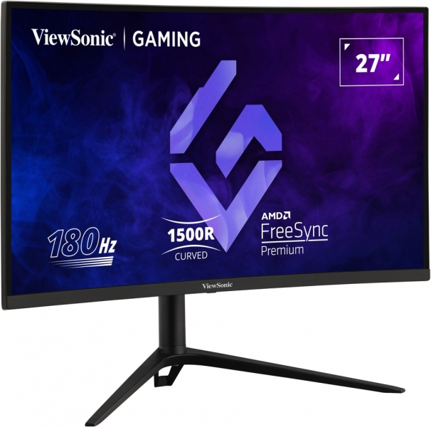 Moniteur Viewsonic 27" VX2718-PC-mhdj LED IPS FullHD - 165hz - Réponse 1ms - Moniteur courbe 1500R - 16:9 - Adaptive Sync - 2 HDMI - DisplayPort - Haut-parleurs - Hauteur réglable - Couleur Noir