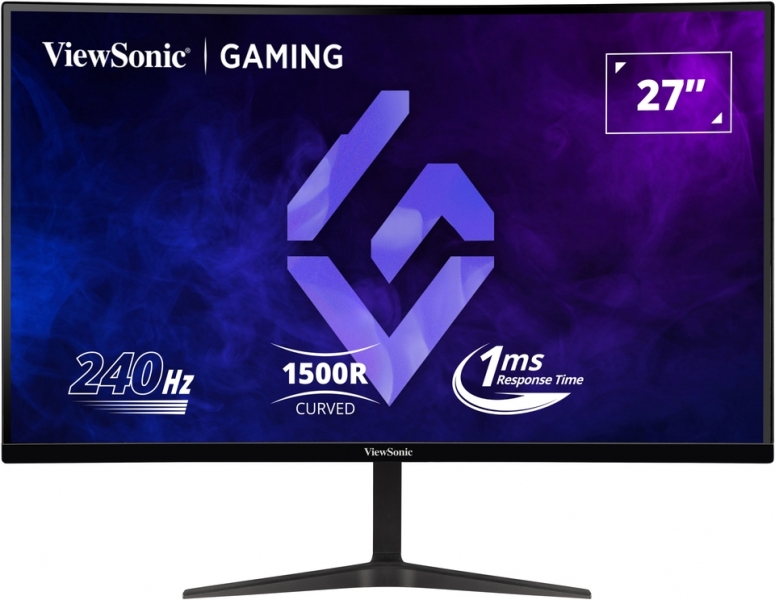 Moniteur Viewsonic 27" VX2719-PC-MHD FullHD - 240hz - Réponse 1ms - Moniteur Curve - 16:9 - Adaptive Sync - 2 HDMI - DisplayPort - Haut-parleurs - Couleur Noir