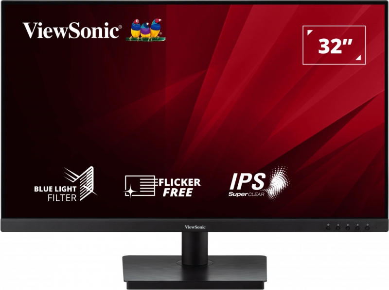 Moniteur Viewsonic 31,5" VA3209-2K-MHD LED IPS 2K - 75 Hz - Réponse 4 ms - Angle de vue 178º - 21:9 - DisplayPort - 2xHDMI - Haut-parleurs - VESA 100x100 - Couleur Noir