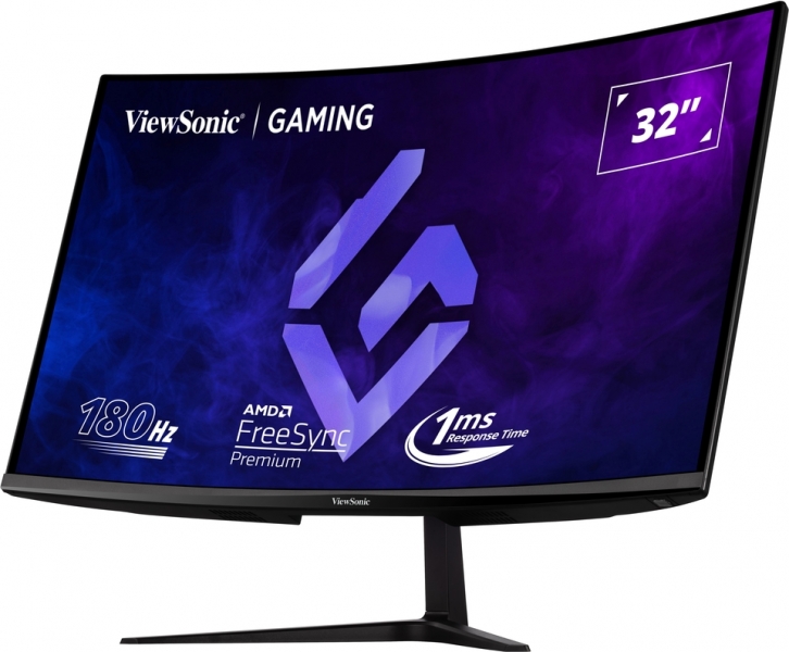 Moniteur Viewsonic 32" VX3218C-2K QHD - 165hz - Réponse 1ms - Moniteur Courbe 1500R - 16:9 - 250 nits - 2 HDMI - DisplayPort - Haut-parleurs - Couleur Noir