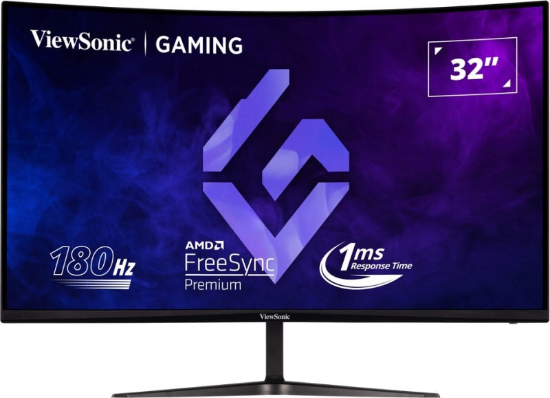 Moniteur Viewsonic 32" VX3218C-2K QHD - 165hz - Réponse 1ms - Moniteur Courbe 1500R - 16:9 - 250 nits - 2 HDMI - DisplayPort - Haut-parleurs - Couleur Noir