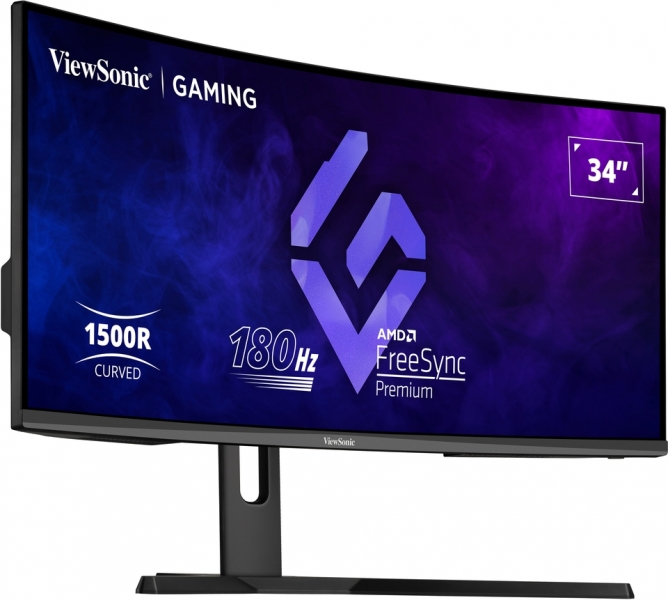 Moniteur Viewsonic 34" VX3418-2KPC QHD - 144hz - Réponse 1ms - Moniteur courbe 1500R - 21:9 - Adaptive Sync - 2 HDMI - 2 DisplayPort - Haut-parleurs - Hauteur réglable - Couleur Noir