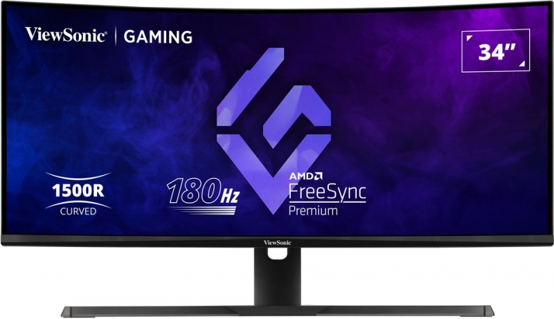 Moniteur Viewsonic 34" VX3418-2KPC QHD - 144hz - Réponse 1ms - Moniteur courbe 1500R - 21:9 - Adaptive Sync - 2 HDMI - 2 DisplayPort - Haut-parleurs - Hauteur réglable - Couleur Noir