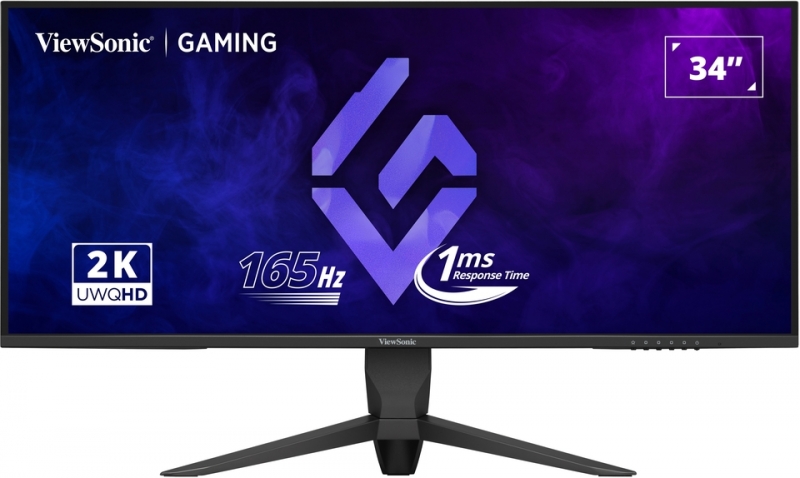 Moniteur Viewsonic 34" VX3480-2K-PRO QHD - 165 Hz - Réponse 1 ms - Moniteur Plat - 21:9 - 2 HDMI - DisplayPort - Hauteur réglable - Couleur Noir