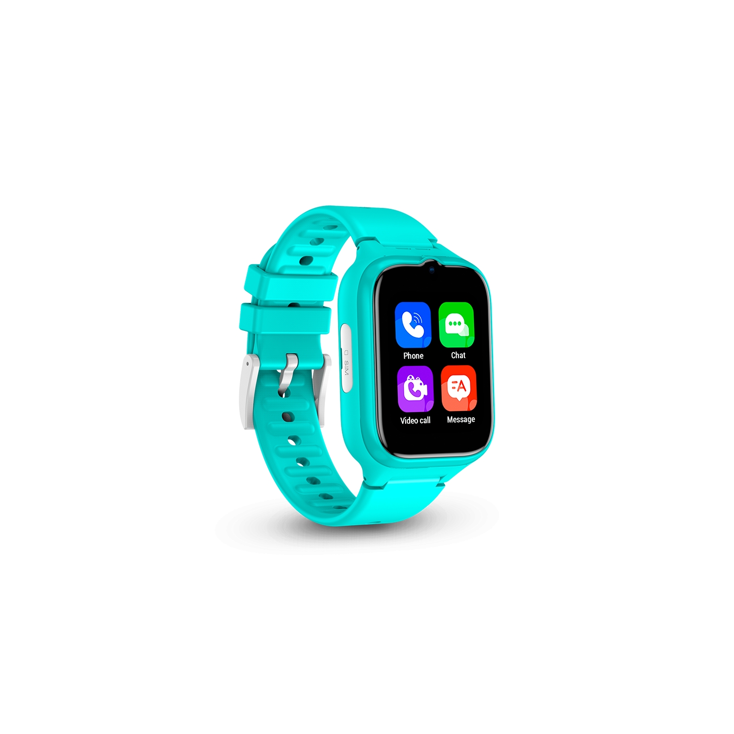 Montre connectée SPC Smartee 4G pour enfants, écran tactile de 1,7 pouces, caméra selfie, mode école, pas, alarmes, protection IP68, couleur bleue