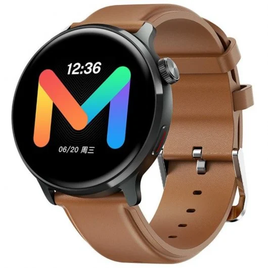 Montre Smartwatch Mibro Watch Lite2 Écran AMOLED 1,30" - Bluetooth 5.1 - Autonomie jusqu'à 12 jours - Résistance à l'eau 2 ATM - Comprend 2 bracelets noir et marron