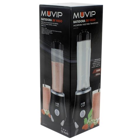 Muvip Glass Blender 250W 600ml - Lames en acier inoxydable - Verrouillage de sécurité