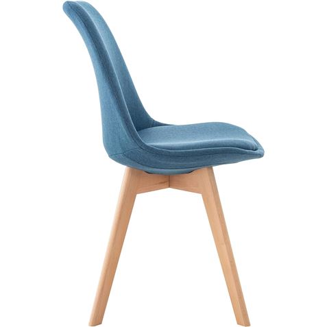 Muvip Pack 2 Chaises Design D400 - Tissu Bleu Foncé