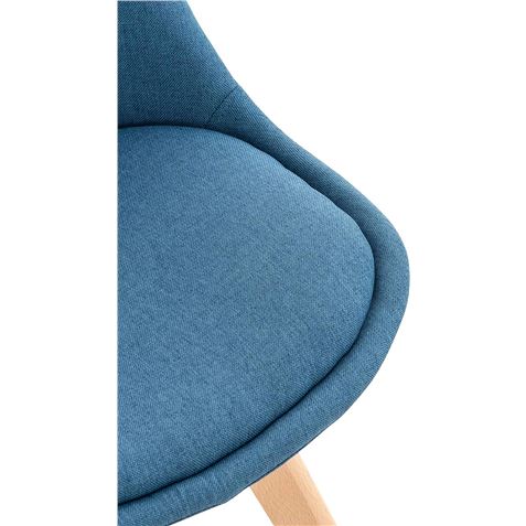 Muvip Pack 2 Chaises Design D400 - Tissu Bleu Foncé