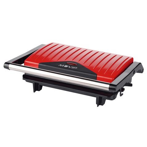 Muvip Sandwich Maker Plaque De Grill En Acier Inoxydable 750W - Plaque Supérieure Inclinable - Pression Uniforme - Poignée Cold Touch