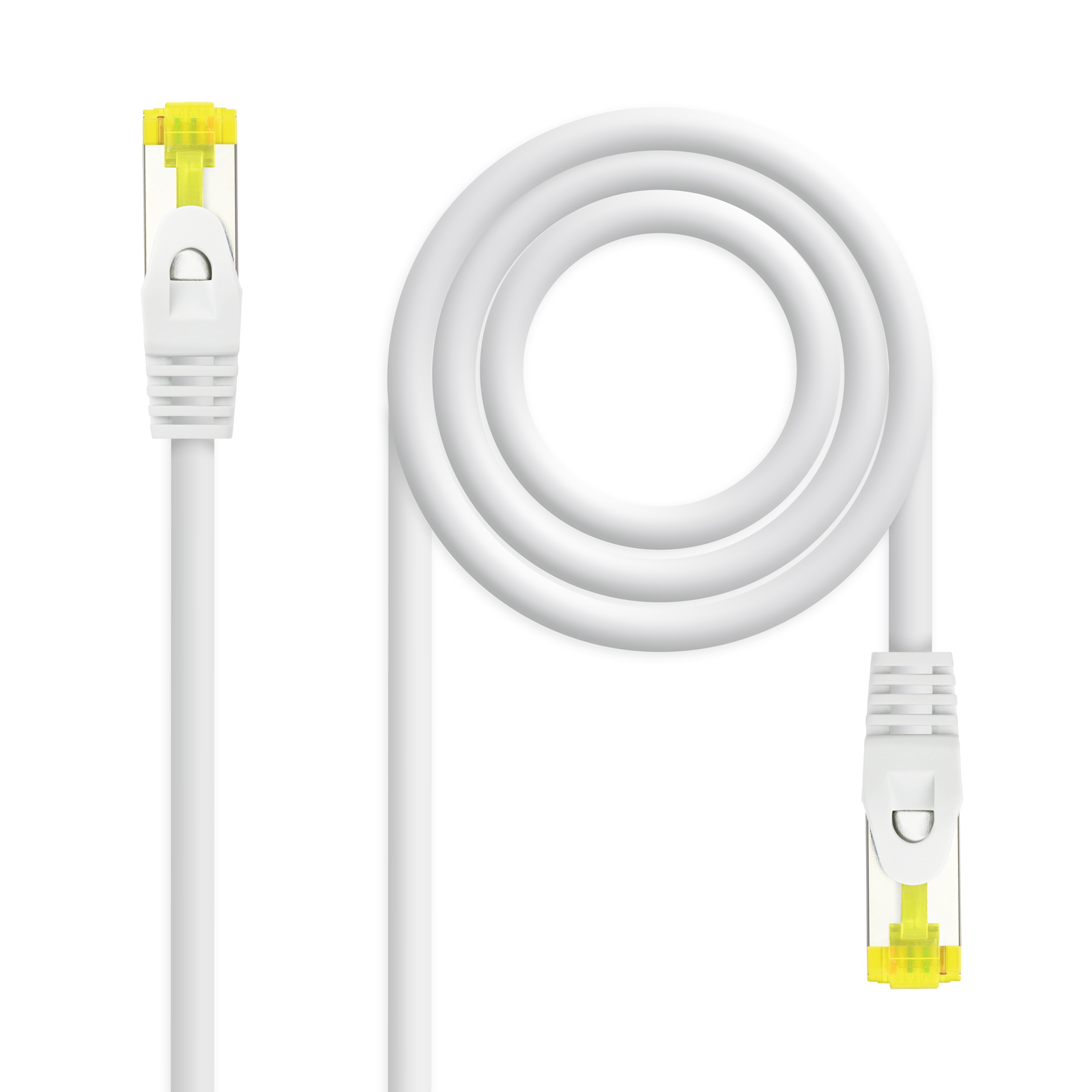 Nanocable Câble Réseau Patch Cord RJ45 LSZH Cat.6a SFTP AWG26 1m - Couleur Blanc