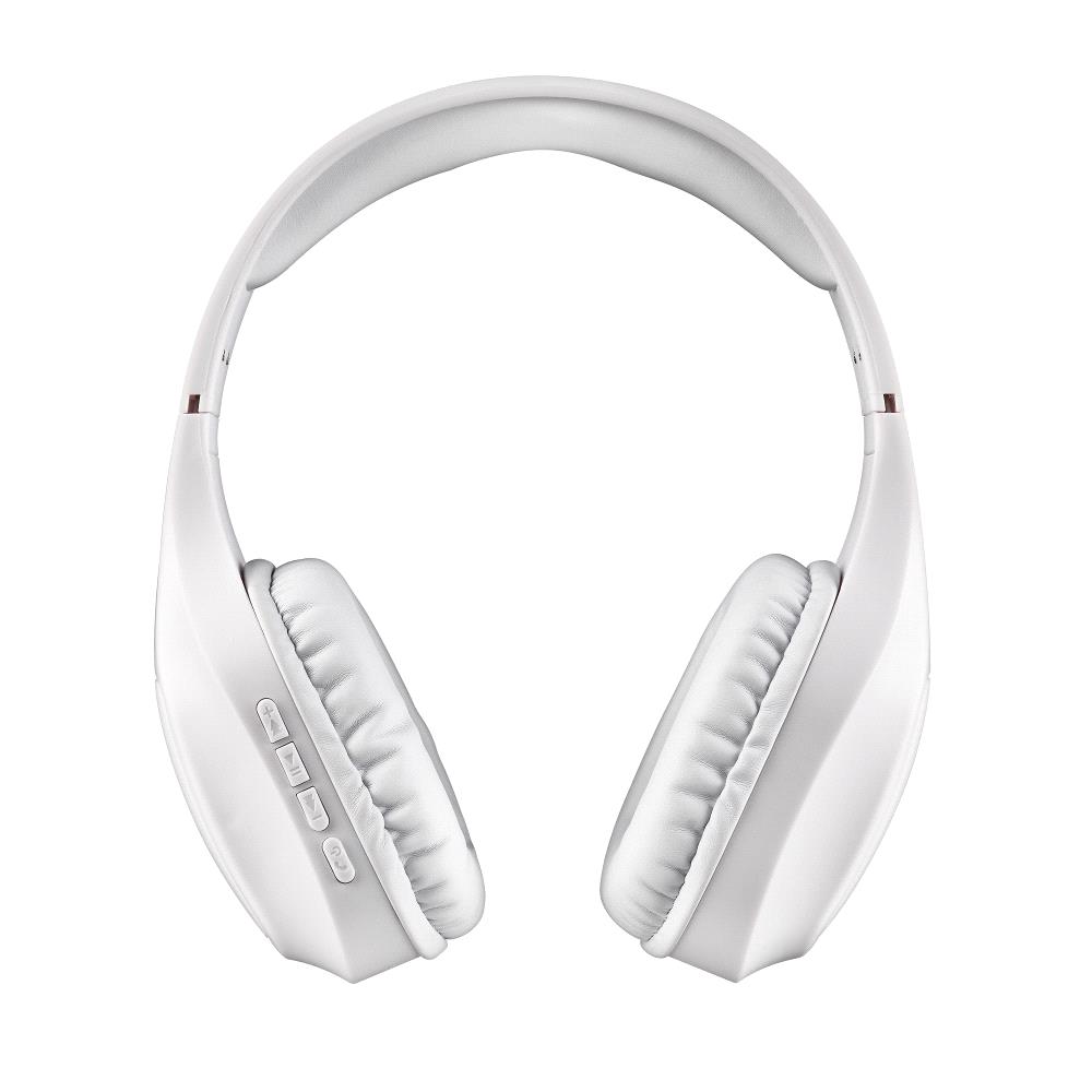 NGS Artica Wrath Casque Bluetooth 5.1 avec Microphone - Bandeau Réglable - Coussinets d'Oreilles Rembourrés - Autonomie jusqu'à 12h - Mains Libres - Couleur Blanc