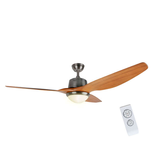 Orbegozo CP 96160 Ventilateur de Plafond Puissant et Efficace - Puissance 85W - 3 Pales ABS Aspect Bois - Lumière LED 18W - Télécommande - Idéal pour les Grands Environnements