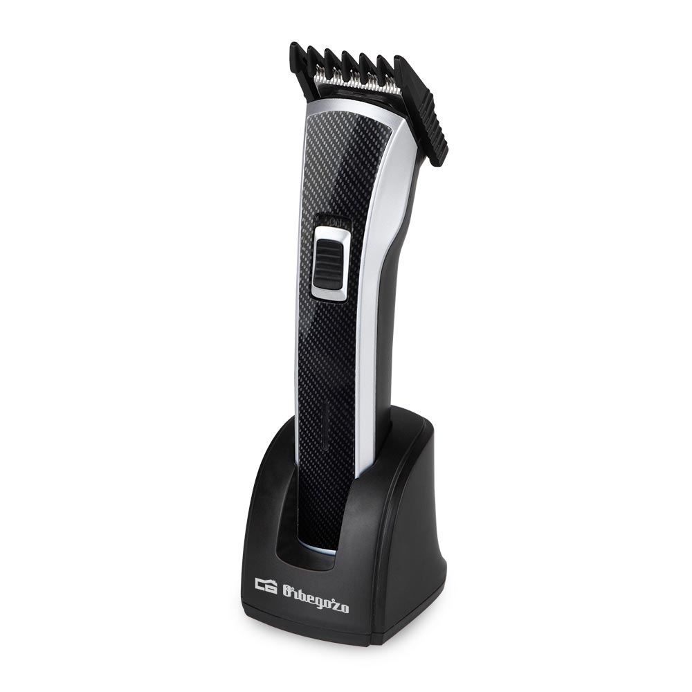 Orbegozo CTP 1200 Tondeuse à cheveux électrique étanche et rechargeable Coupe précise et confortable avec 5 positions de coupe - Tête et lames amovibles - et voyant de charge