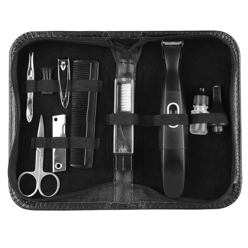 Orbegozo Kit de voyage pour tondeuse à cheveux pour homme – Kit de toilettage personnel complet pour homme – Coupe et rase toutes les zones du corps – Fonctionnement sec-humide – Haute qualité et portabilité