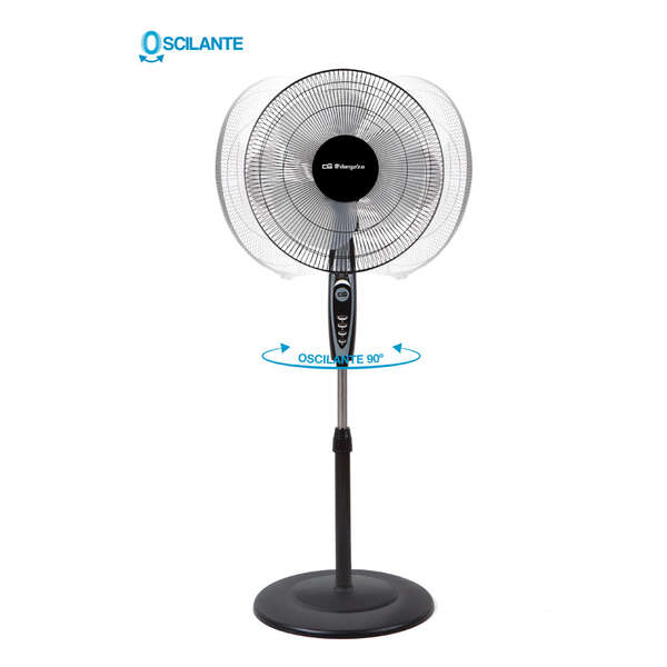 Orbegozo SF 0148 Ventilateur sur pied - Base stable - Portable et sûr - 3 vitesses de ventilation - Tête oscillante - Puissant et silencieux