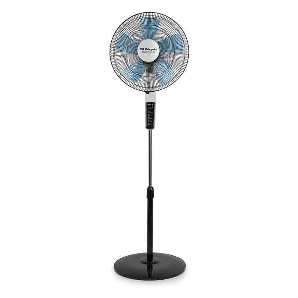 Orbegozo SF 0642 Ventilateur sur pied avec télécommande et minuterie - Modes nuit et nature silencieux - Grand débit d'air - Oscillation automatique - Hauteur réglable - Design moderne