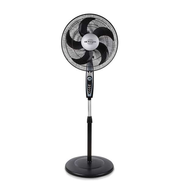 Orbegozo SF 3345 Ventilateur sur pied classique - Puissant et économique - 3 vitesses - Fonction oscillante - Hauteur réglable - Design chromé