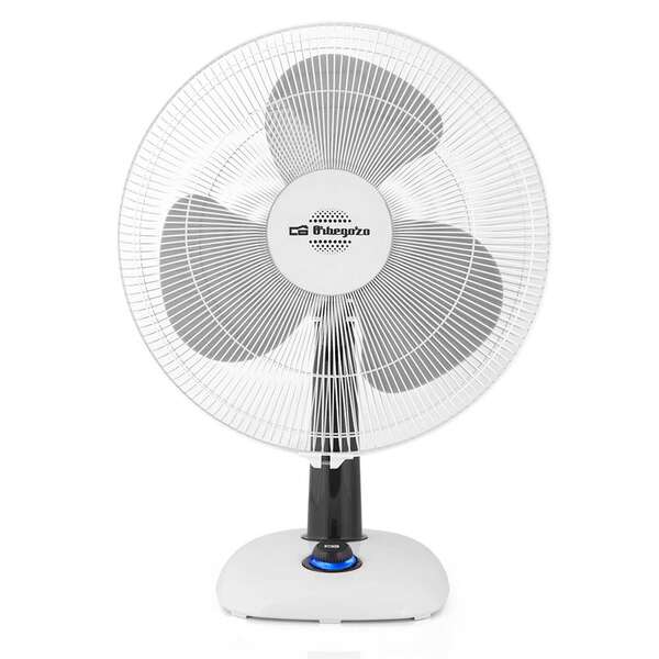 Orbegozo TF 0123 Ventilateur de bureau - Débit d'air puissant et uniforme - Design moderne et élégant - Fonction d'oscillation et inclinaison réglable - Silencieux et sûr