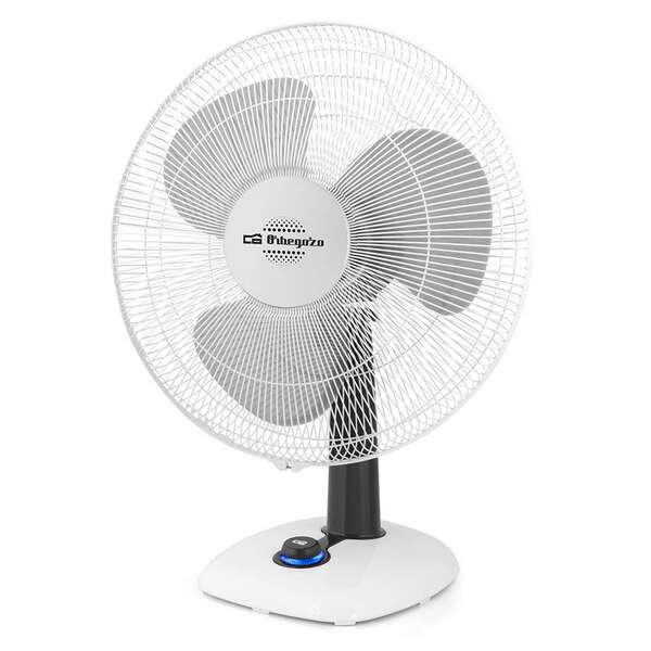 Orbegozo TF 0123 Ventilateur de bureau - Débit d'air puissant et uniforme - Design moderne et élégant - Fonction d'oscillation et inclinaison réglable - Silencieux et sûr