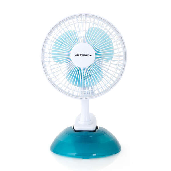 Orbegozo TF 0219 Ventilateur 2 en 1 pratique et sûr - Puissance 8 W - 2 vitesses de ventilation - Taille de lame 15 cm - Grille de protection