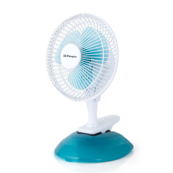 Orbegozo TF 0219 Ventilateur 2 en 1 pratique et sûr - Puissance 8 W - 2 vitesses de ventilation - Taille de lame 15 cm - Grille de protection