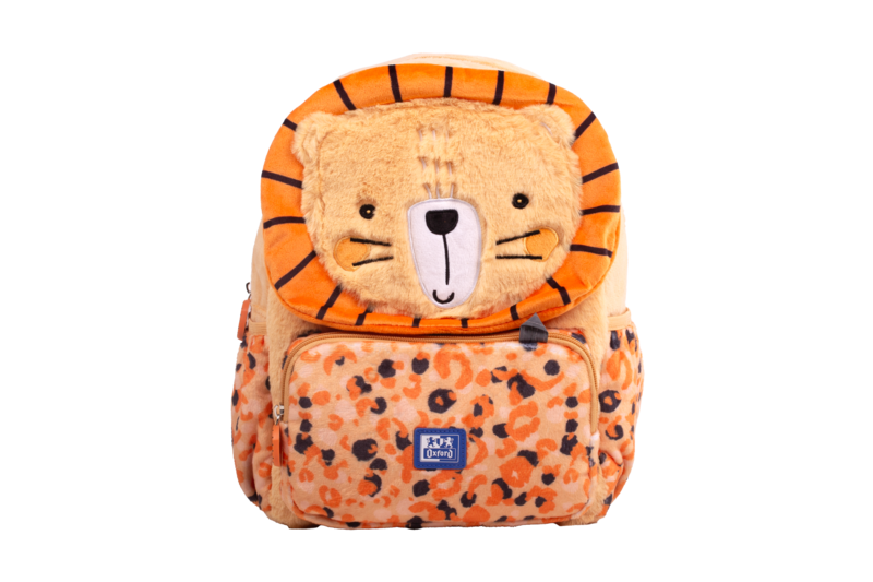 Oxford Kids Sac à dos enfant 8,5 L Peluche douce au toucher Assorti Leo Leon - Adorable design lion - Toucher doux et confortable - Capacité 8,5 L - Idéal pour les enfants