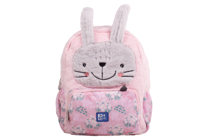 Oxford Kids Sac à dos enfant 8,5 L Peluche douce au toucher - Design Bunbun Rabbit - Idéal pour les petits enfants - Spacieux et confortable - Couleurs assorties