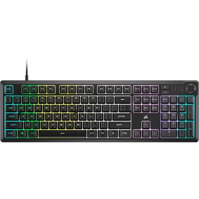 Pack Gaming CORSAIR 4 en 1 - Clavier K55 + Souris gaming HARPOON RGB PRO + Tapis de souris MM100 + Casque multiplateforme HS35