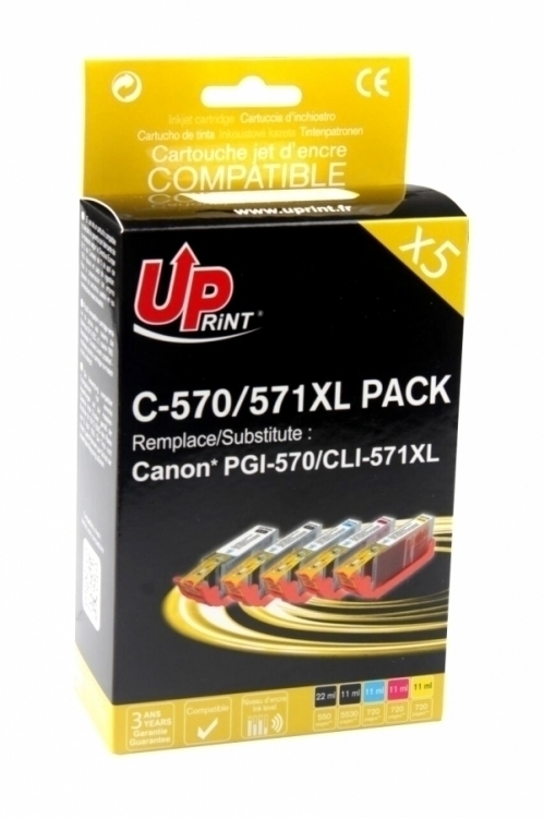 Encre Compatible Canon PGI570-CLI571 Pack 5 cartouches jet d'encre