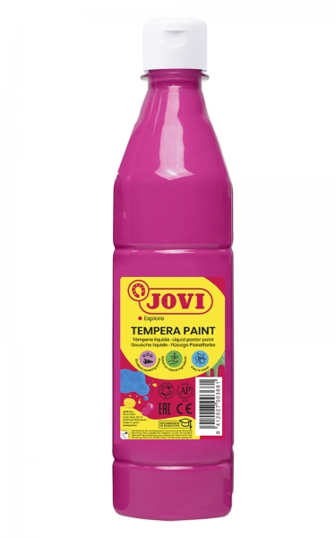 Peinture Tempera Liquide Jovi - À base d'eau - Prête à l'emploi - Haut pouvoir couvrant - Séchage rapide - Excellente performance - Application facile - Couleur rose